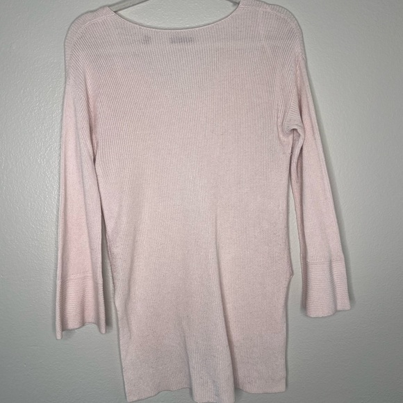 ATM Anthony Thomas Melillo Pink Sweater bell sleeve V-Neck sweater XS - Picture 7 of 8
